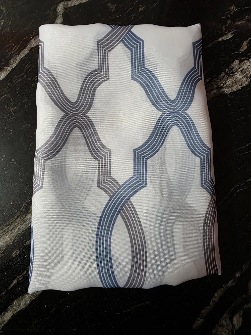 Blue Geometric Pattern Home Accent Fabric Napkin